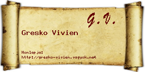 Gresko Vivien névjegykártya